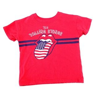 The Rolling Stones‎ T-Shirt 2T Red Classic Rock Music Concert Tee